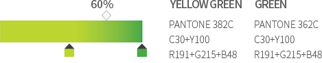 YELLOW GREEN ~ 60% ~ GREEN