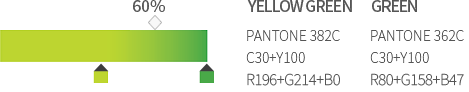 YELLOW GREEN ~ 60% ~ GREEN