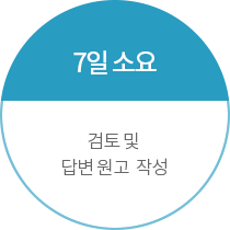 7일 소요-검토 및 답변원고 작성
